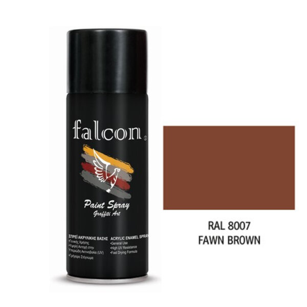 ΣΠΡΕΙ ΚΑΦΕ ΣΚΟΥΡΟ ΓΥΑΛΙΣΤΕΡΟ ''FAWN BROWN'' RAL 8007 - 400ml