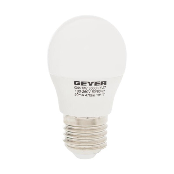 GEYER ΛΑΜΠΑ LED G45 E27 4.5W ΛΕΥΚΟ 470LM 5W LGLCE275E