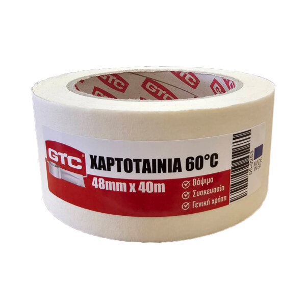 GTC ΧΑΡΤΟΤΑΙΝΙΑ ΛΕΥΚΗ 48mm*40m