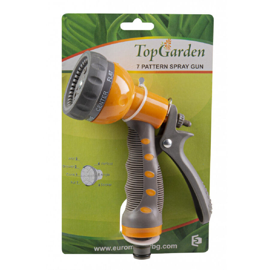 TOP GARDEN ΠΙΣΤΟΛΙ ΝΕΡΟΥ 7 ΘΕΣΕΩΝ ME SOFT GRIP ΠΙΣΩ ΣΚΑΝΔΑΛΟΥ 380964