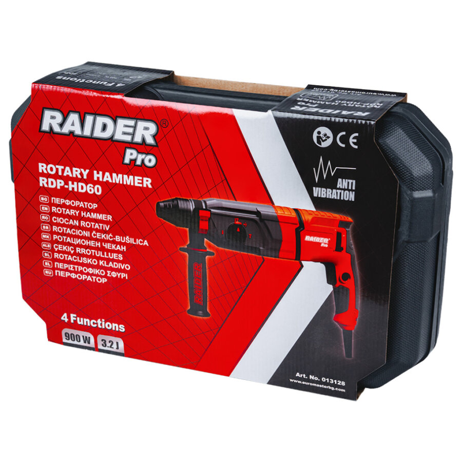 RAIDER Δράπανο Περιστροφικό Πιστολέτο 900W RDP-HD60 013128