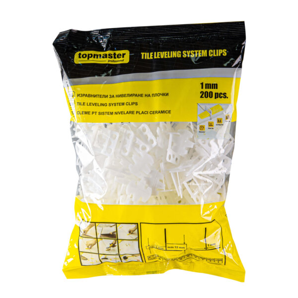 TOP MASTER Aποστάτης αλφαδοποίησης πλακιδίων 1.0mm 200τεμ. 329918C1