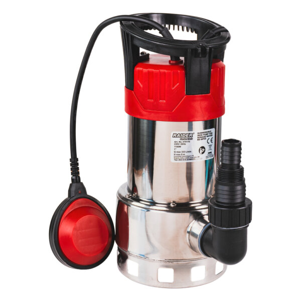 RAIDER Αντλία υποβρύχια ακαθάρτων inox RD-WP65 1100W 1"max 333L/min 9m 070172