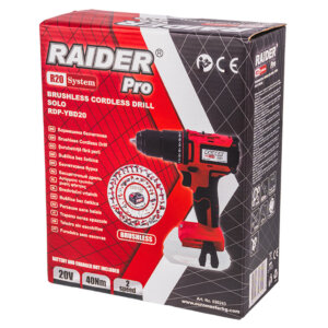 RAIDER R20 Solo Κρουστικό δραπανοκατσάβιδο μπαταρίας 20V 40Nm Brushless RDP-YBD20 030243